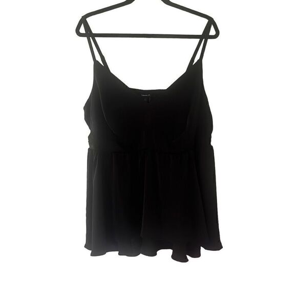torrid Tops - NWT Torrid Black Silky Peplum Camisole Adjustable Straps Women’s 2X 18-20